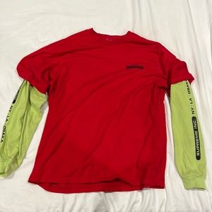 Supreme red and green shirt